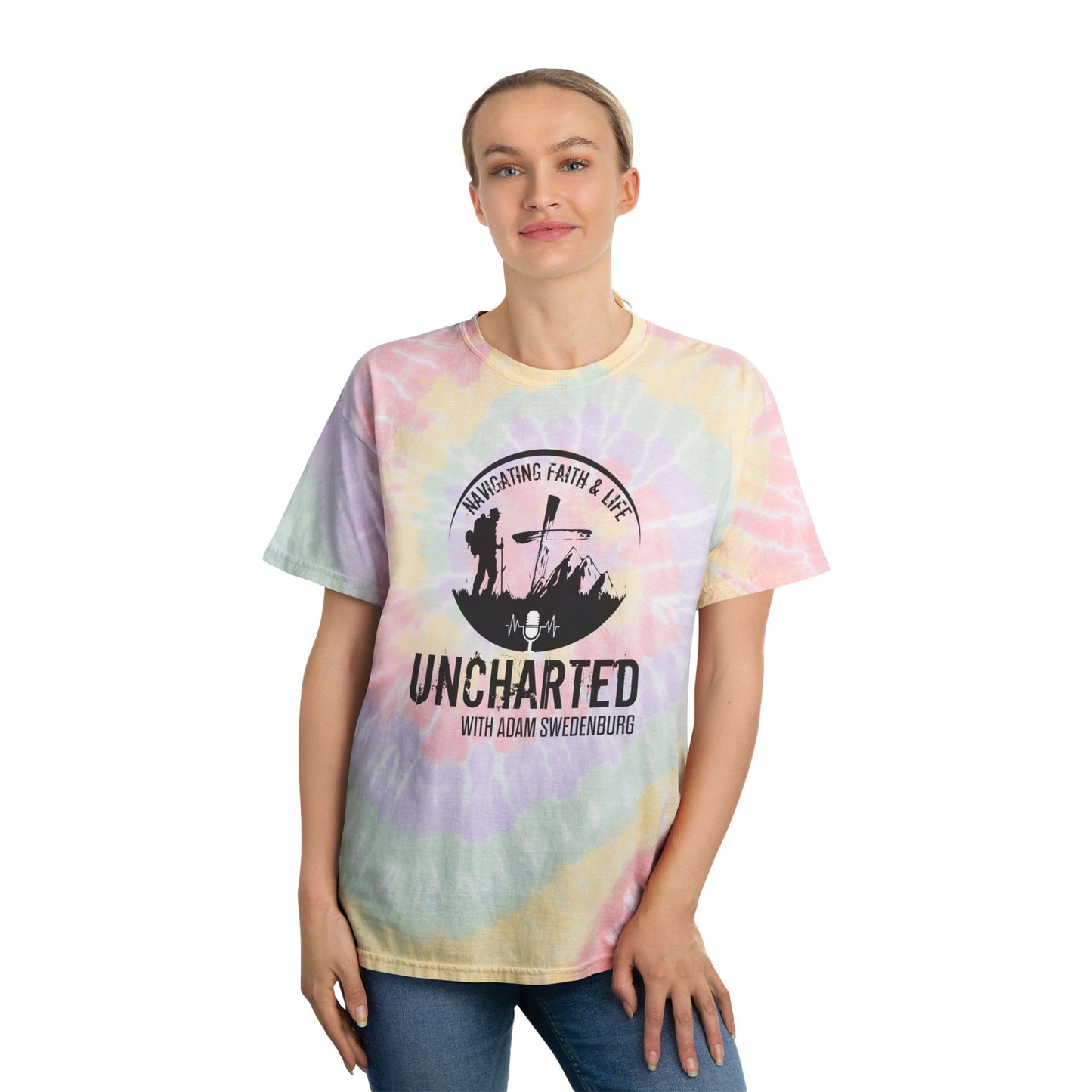 **** Limited Time**** Colorful Tie-Dye Tee | Uncharted Spirit Shirt, Festival Clothing, Summer Vibes Top, Unisex Casual Wear, Inspirational Gift