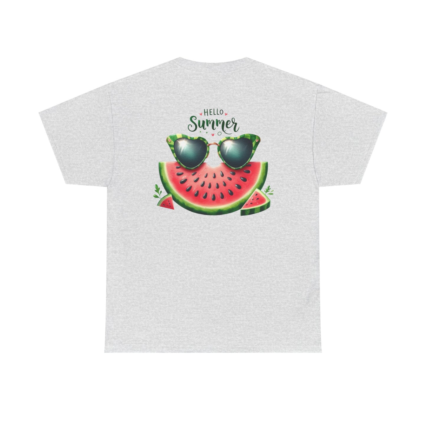 ****Limited Time**** Summer Vibes Unisex Heavy Cotton Tee | Fun Watermelon Design, Perfect for Casual Outfits, Beach Days, Gifts, and Celebrations