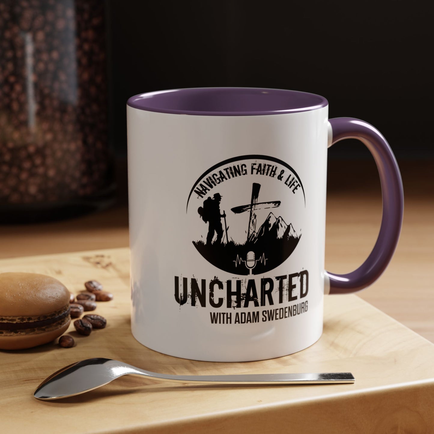 Adventure-Inspired Accent Coffee Mug | Travel Gift, Camping Mug, Faith & Life, Unique Quote, Inspirational Coffee Cup