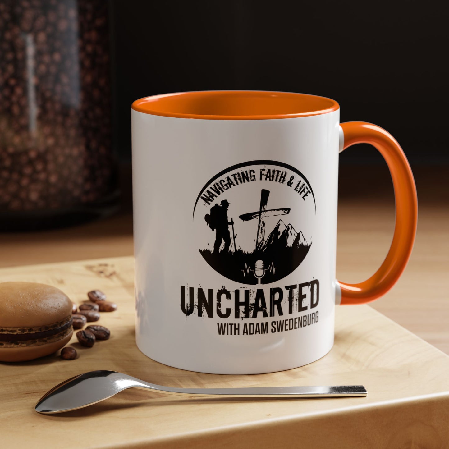 Adventure-Inspired Accent Coffee Mug | Travel Gift, Camping Mug, Faith & Life, Unique Quote, Inspirational Coffee Cup