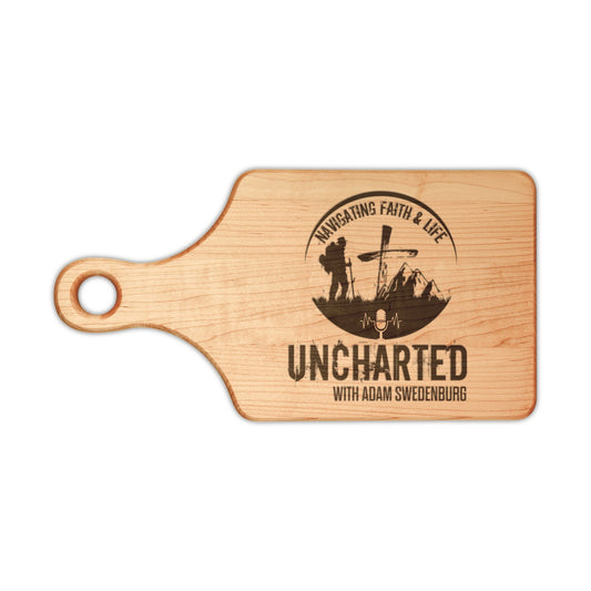 Engraved 'Uncharted' Wooden Cutting Board — Adventure Travel Chef Gift