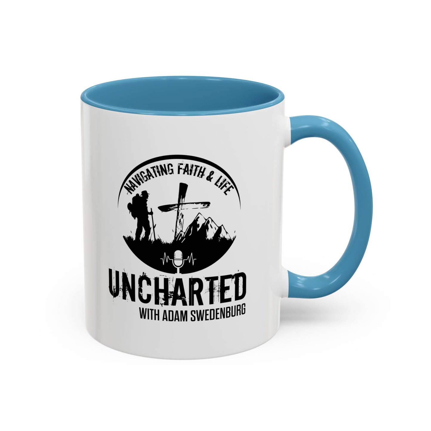 Adventure-Inspired Accent Coffee Mug | Travel Gift, Camping Mug, Faith & Life, Unique Quote, Inspirational Coffee Cup
