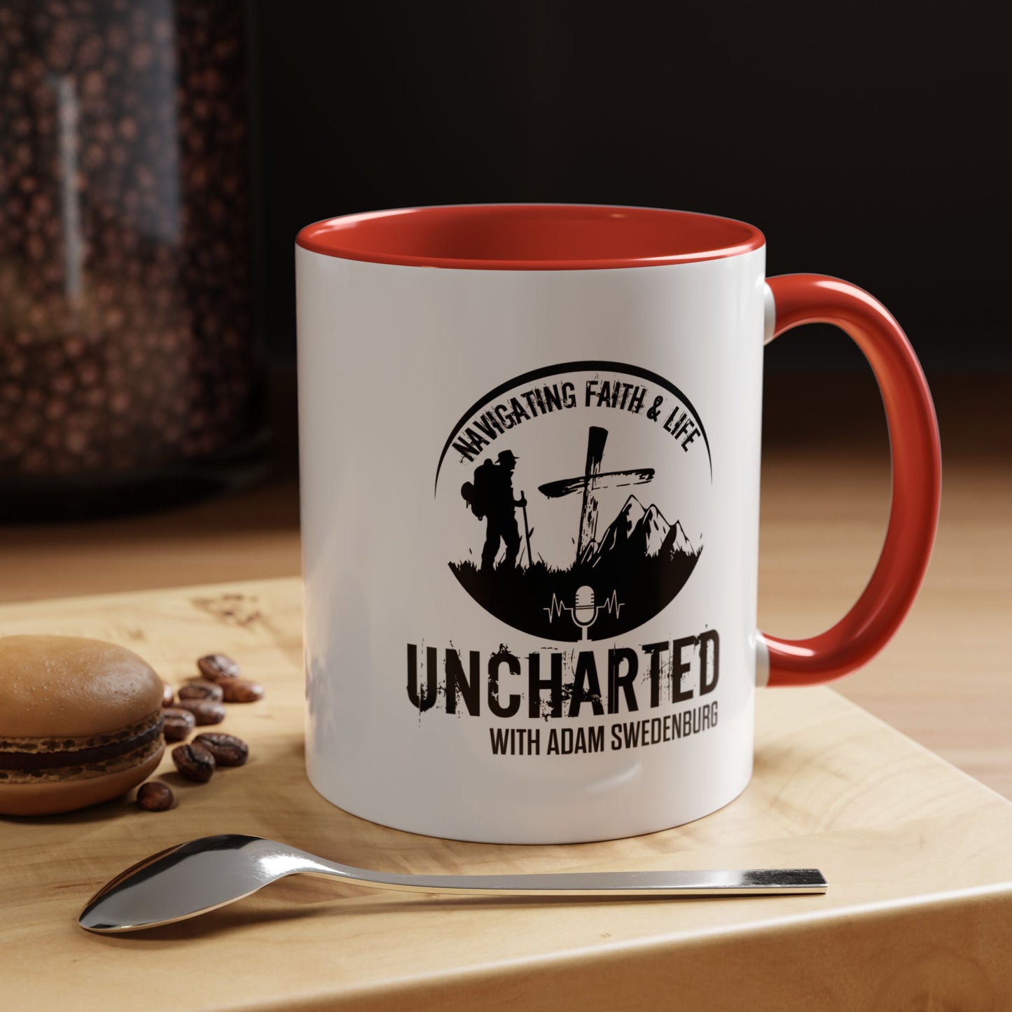 Adventure-Inspired Accent Coffee Mug | Travel Gift, Camping Mug, Faith & Life, Unique Quote, Inspirational Coffee Cup