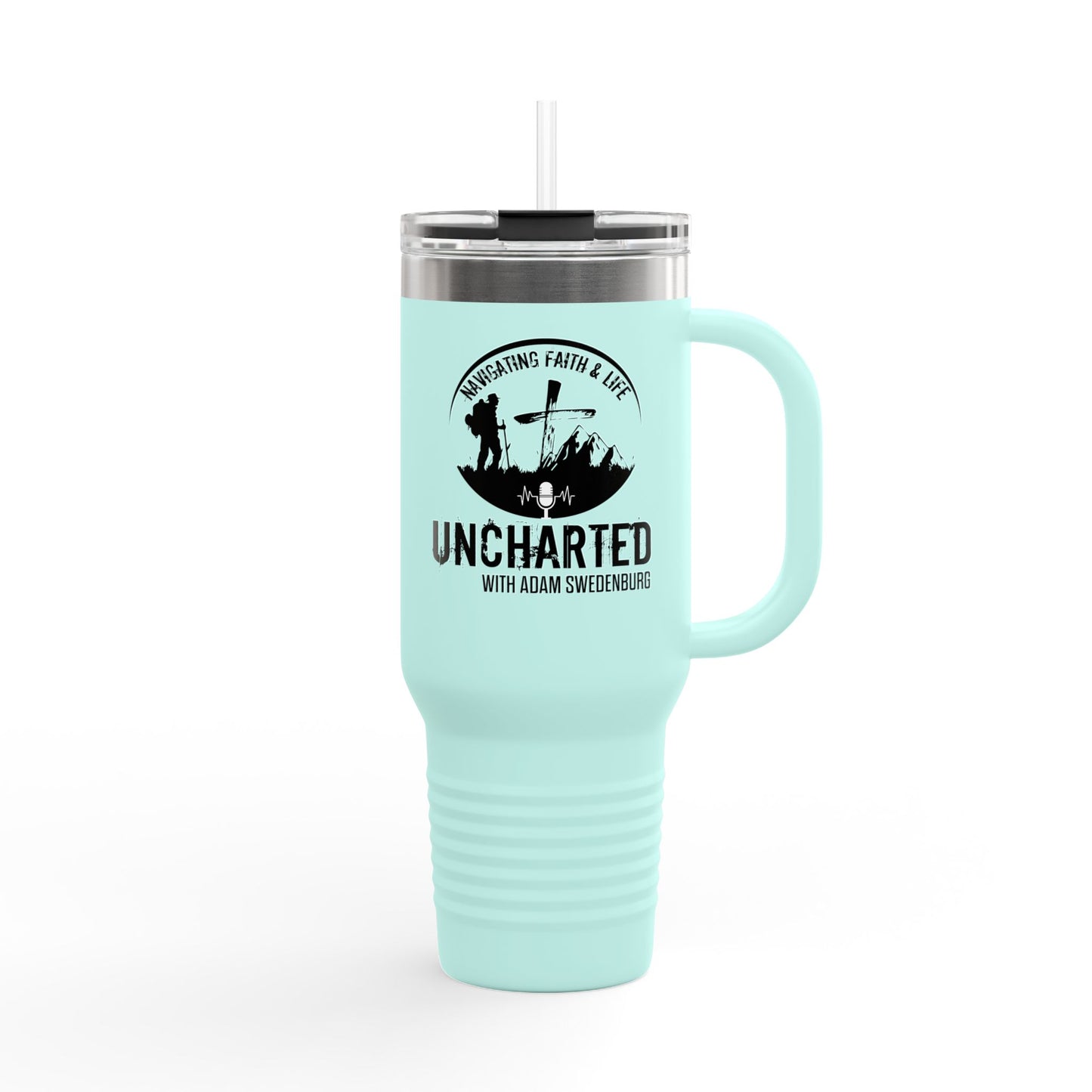 Uncharted Insulated Travel Mug, 40oz | Adventure Gift, Personalized Drinkware, Camping Essential, Coffee Cup, Travel Accessory