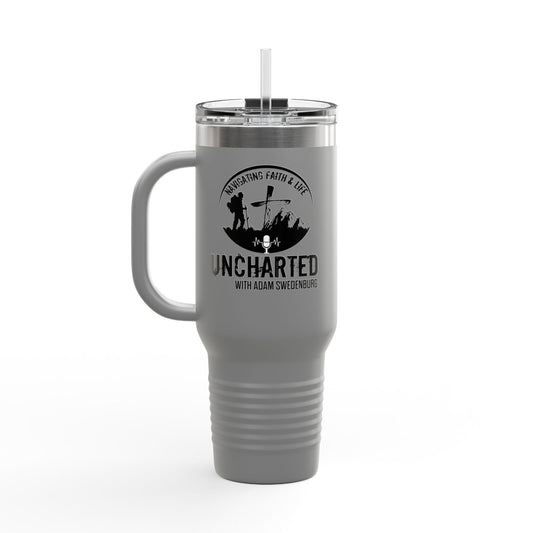 Uncharted Insulated Travel Mug, 40oz | Adventure Gift, Personalized Drinkware, Camping Essential, Coffee Cup, Travel Accessory