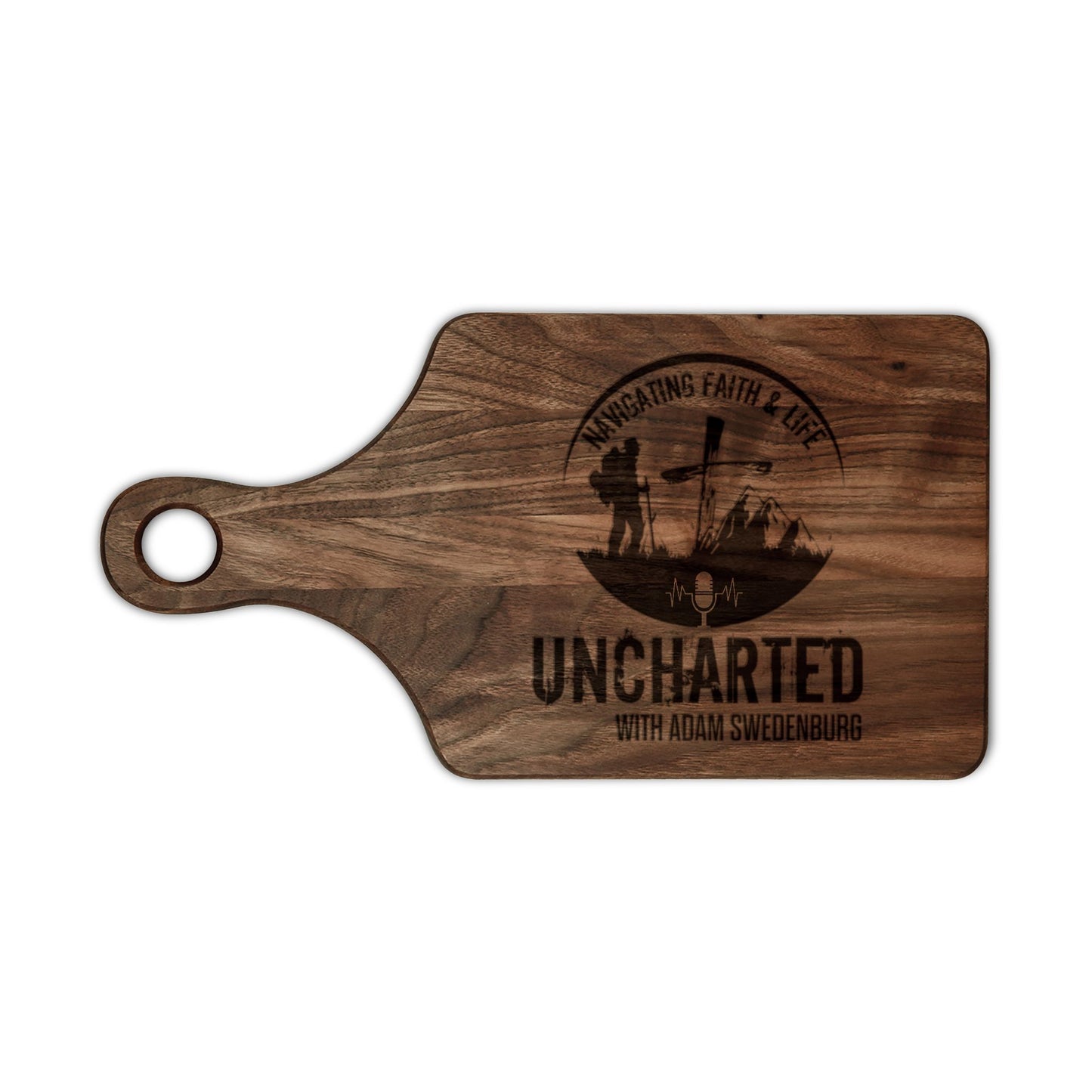 Engraved 'Uncharted' Wooden Cutting Board — Adventure Travel Chef Gift