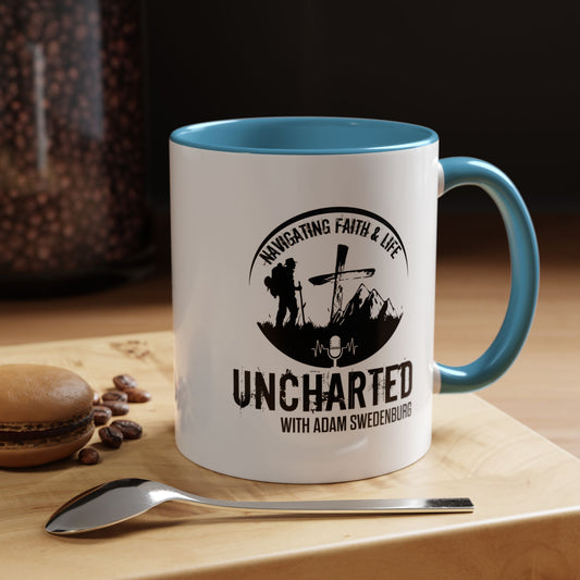 Adventure-Inspired Accent Coffee Mug | Travel Gift, Camping Mug, Faith & Life, Unique Quote, Inspirational Coffee Cup
