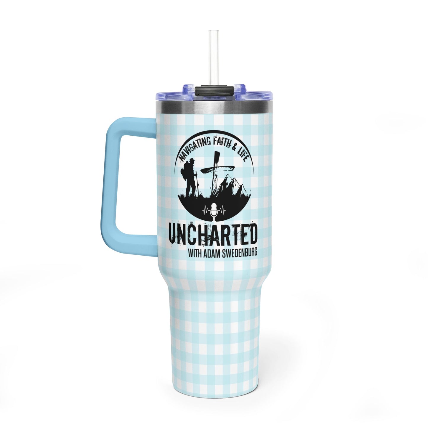 Uncharted with Adam Swedenborg 40oz Vacuum Tumbler – Plaid Stainless Travel Mug