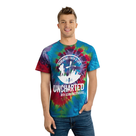 **** Limited Time**** Vibrant Tie-Dye Tee with Uncharted Design, Colorful Spiral Shirt for Festivals, Casual Wear, Summer Vibes, Gifts for Friends