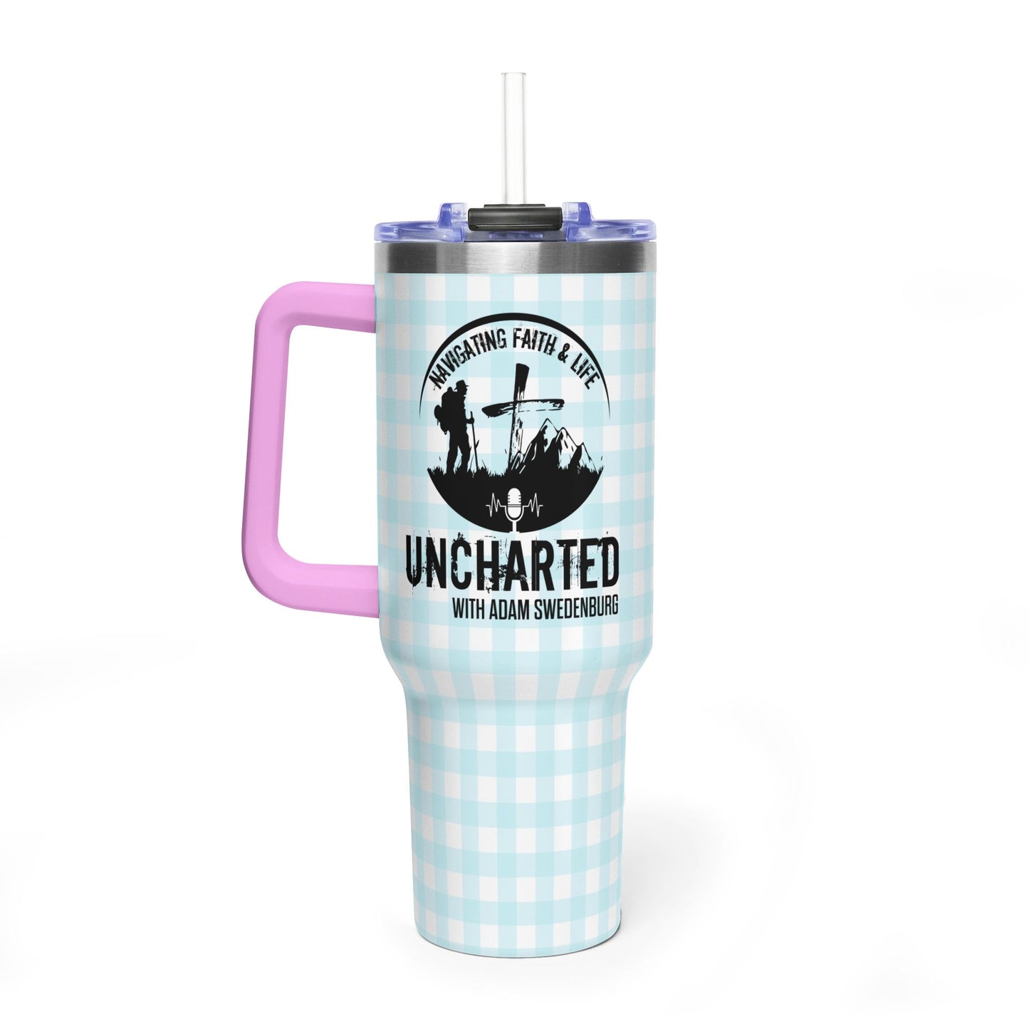 Uncharted with Adam Swedenborg 40oz Vacuum Tumbler – Plaid Stainless Travel Mug