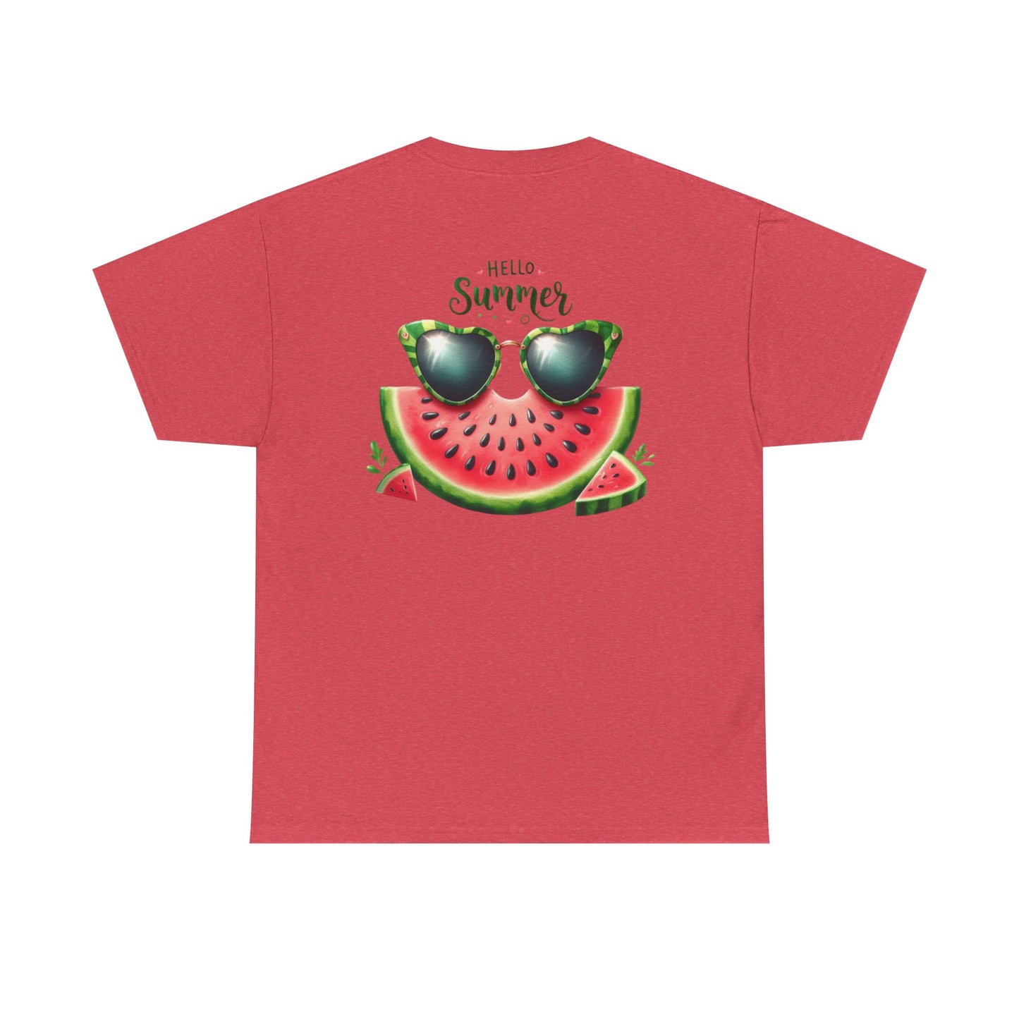 ****Limited Time**** Summer Vibes Unisex Heavy Cotton Tee | Fun Watermelon Design, Perfect for Casual Outfits, Beach Days, Gifts, and Celebrations