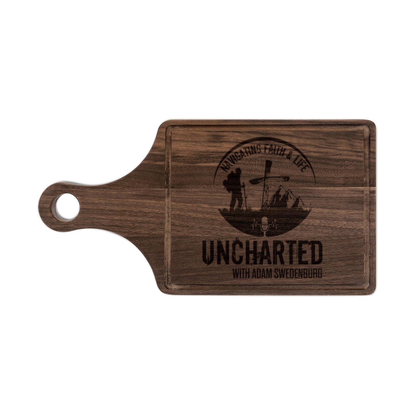 Engraved 'Uncharted' Wooden Cutting Board — Adventure Travel Chef Gift