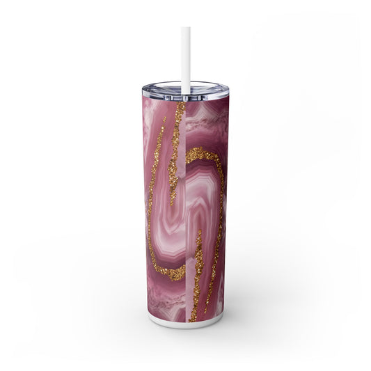 Christian Inspirational Skinny Tumbler, 20oz | Motivational Drinkware for Faithful Adventures, Gift for Her, Bible Verse