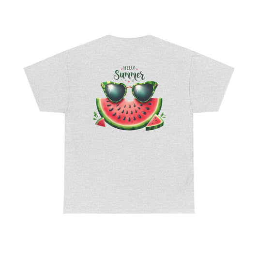 ****Limited Time**** Summer Vibes Unisex Heavy Cotton Tee | Fun Watermelon Design, Perfect for Casual Outfits, Beach Days, Gifts, and Celebrations