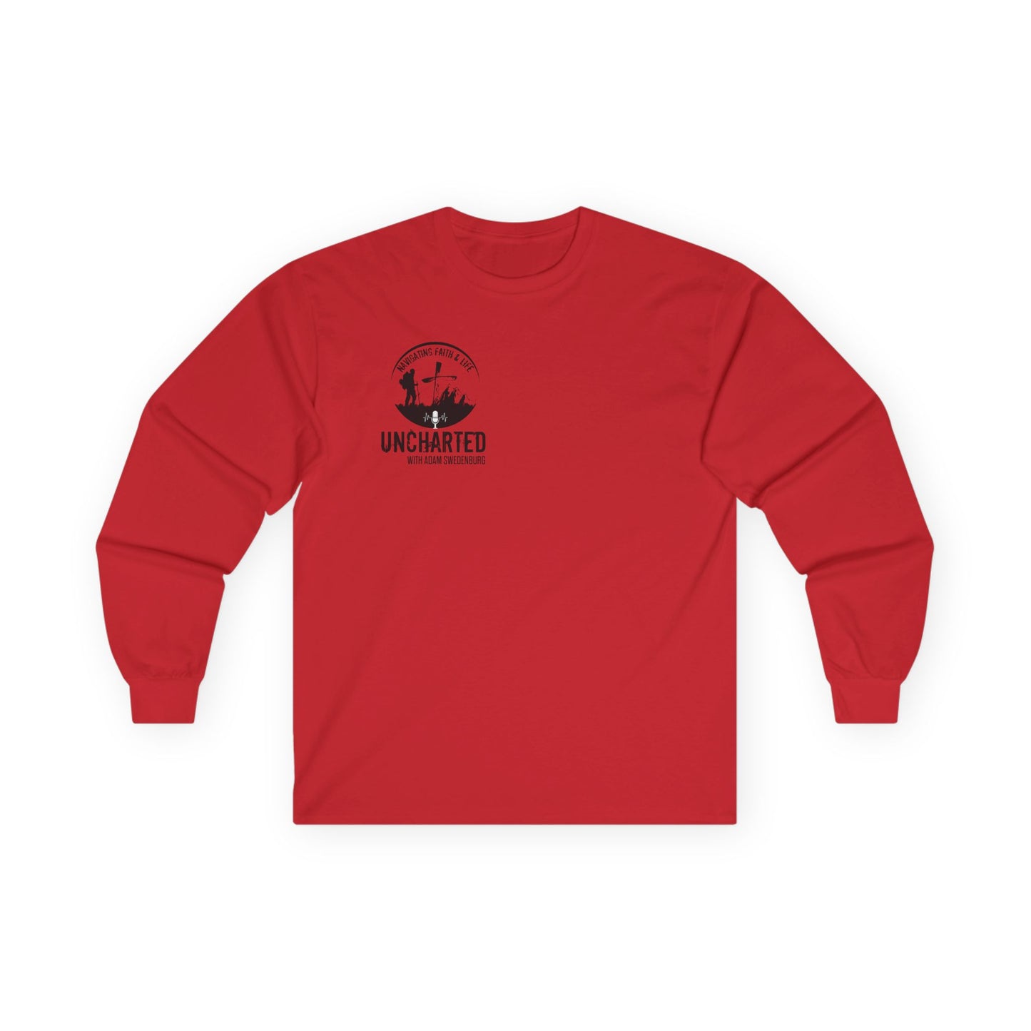 Long Sleeve Tee — 'Uncharted' Adventure Graphic with Festive Bow Back