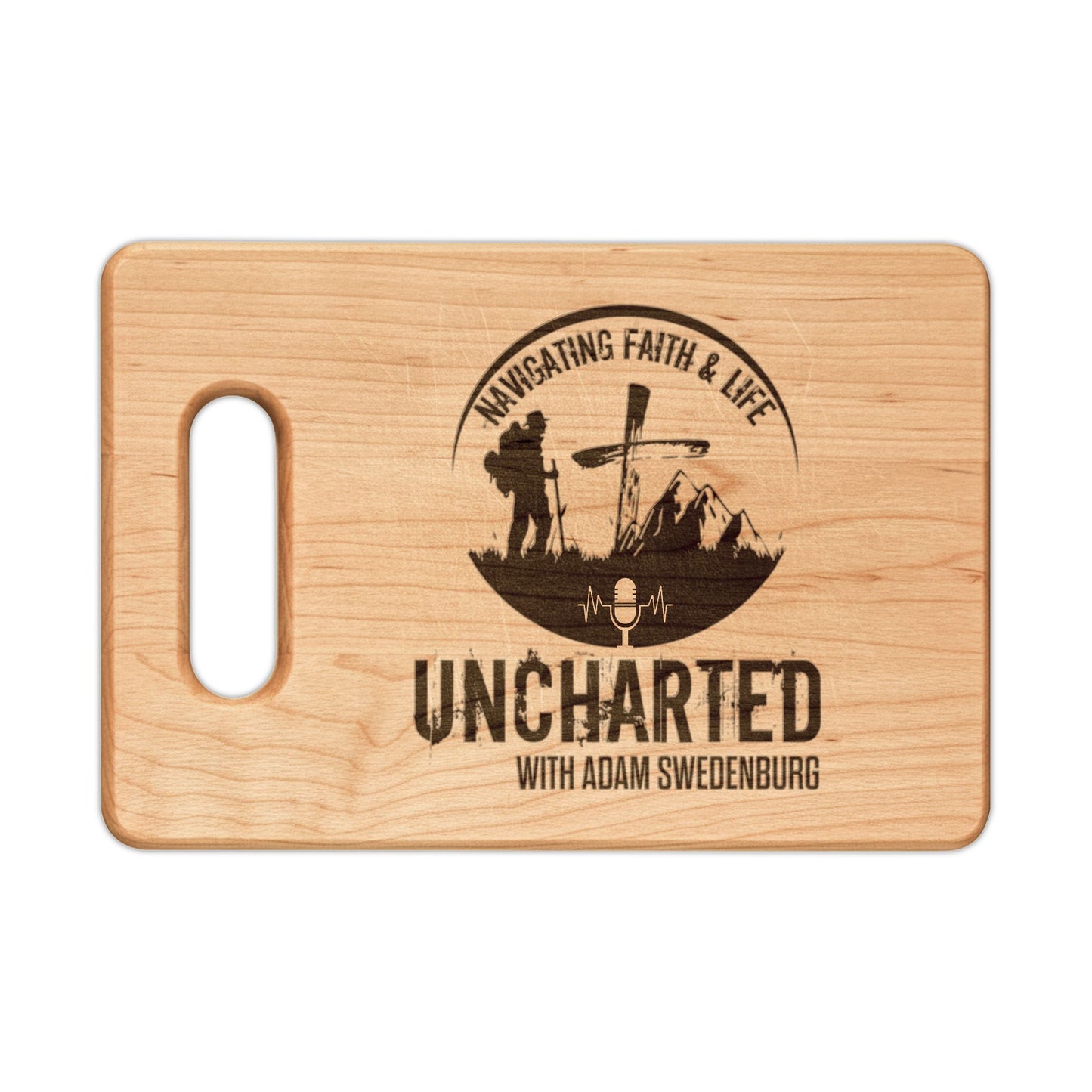 Engraved 'Uncharted' Wooden Cutting Board — Adventure Travel Chef Gift