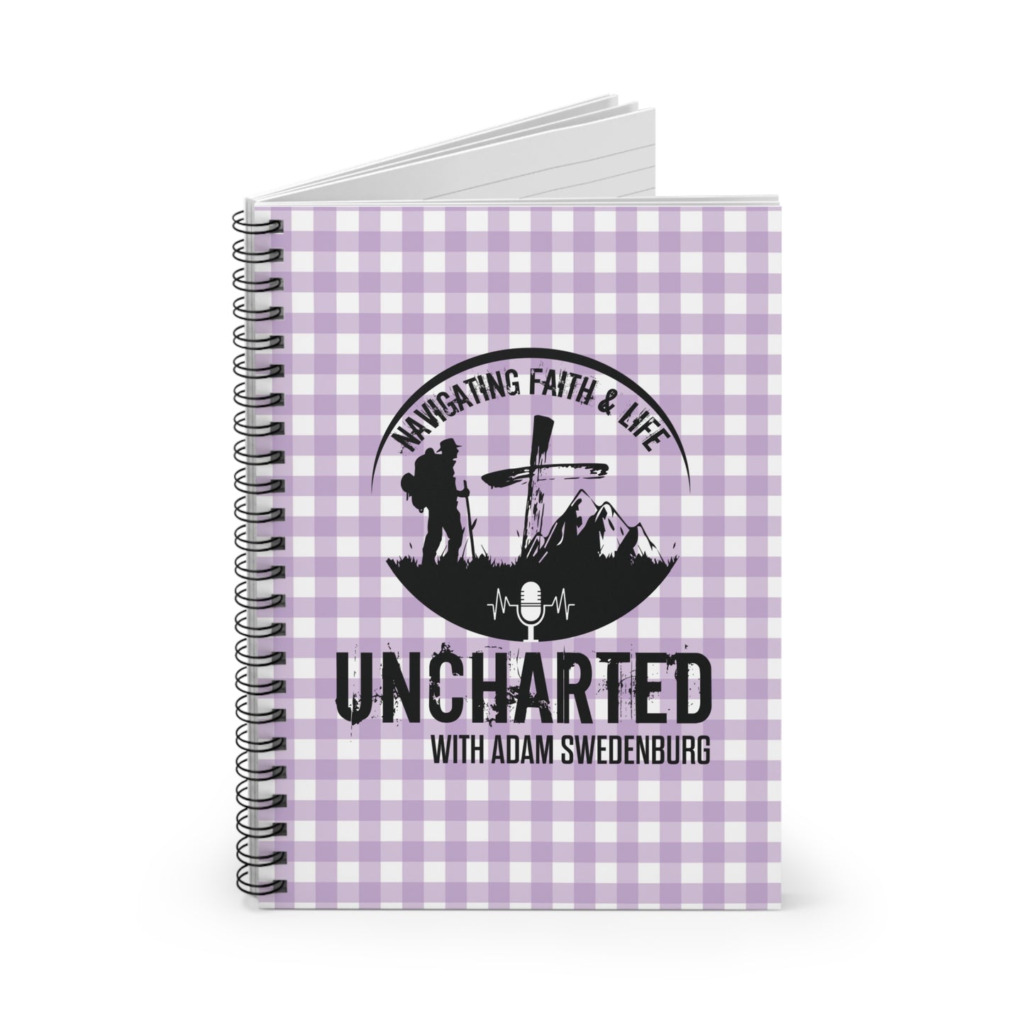 Uncharted Podcast Spiral Notebook — “Navigating Faith & Life” Ruled Journal