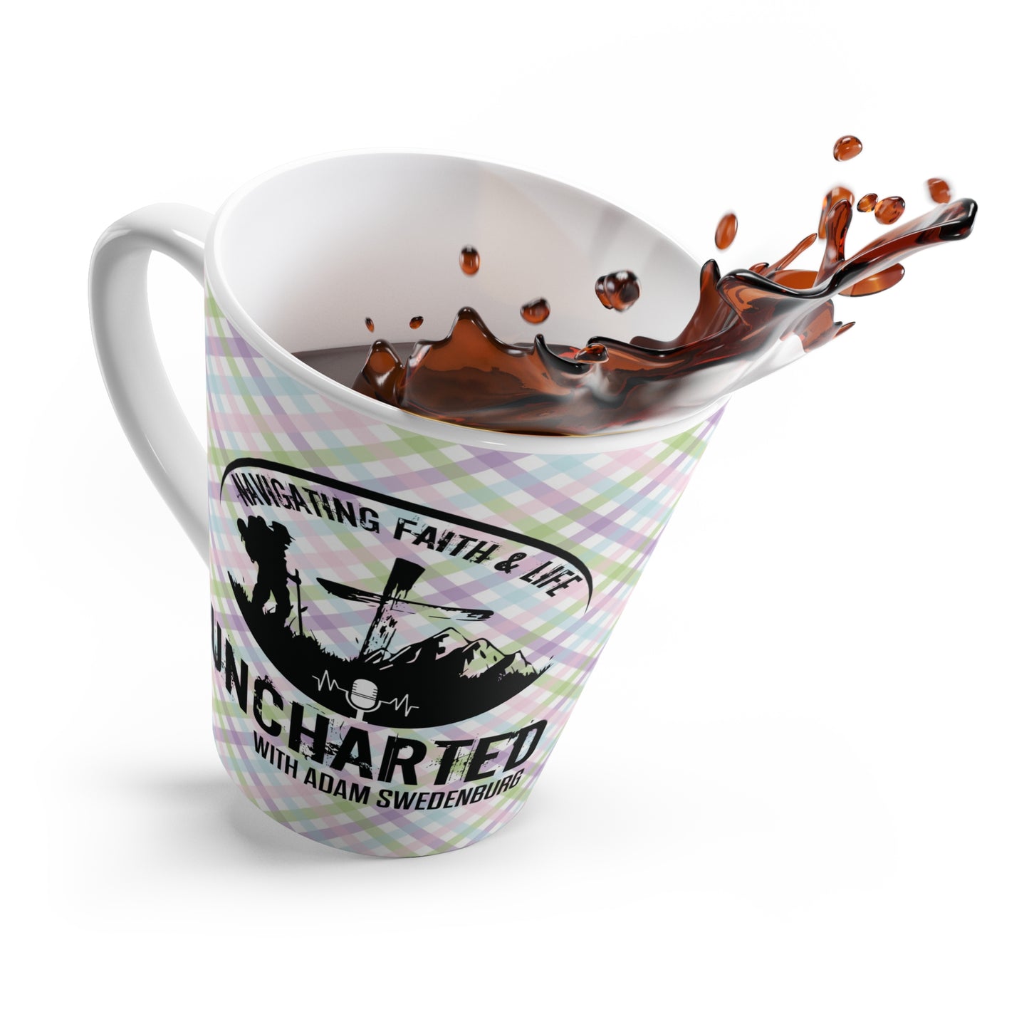 Latte Mug — 'Uncharted with Adam Swedenburg' Christian Hiking Coffee Cup