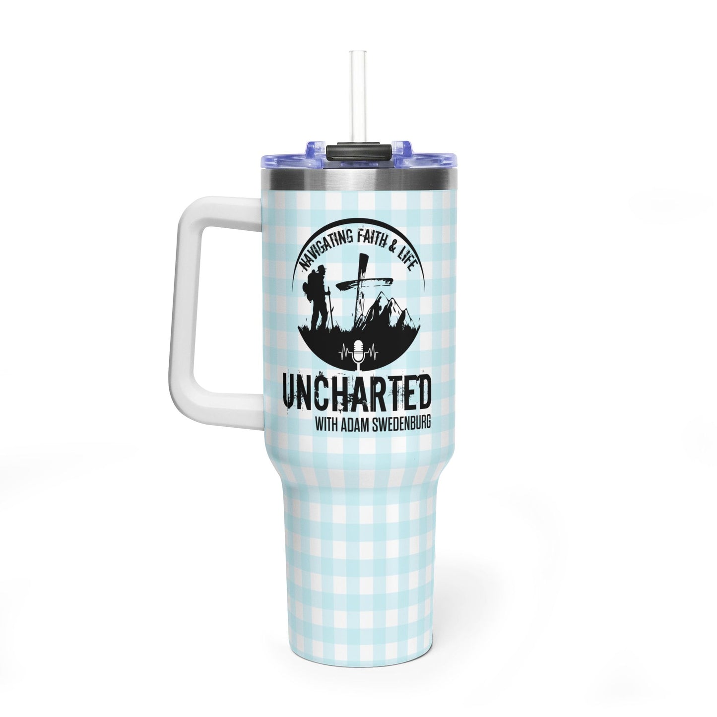 Uncharted with Adam Swedenborg 40oz Vacuum Tumbler – Plaid Stainless Travel Mug