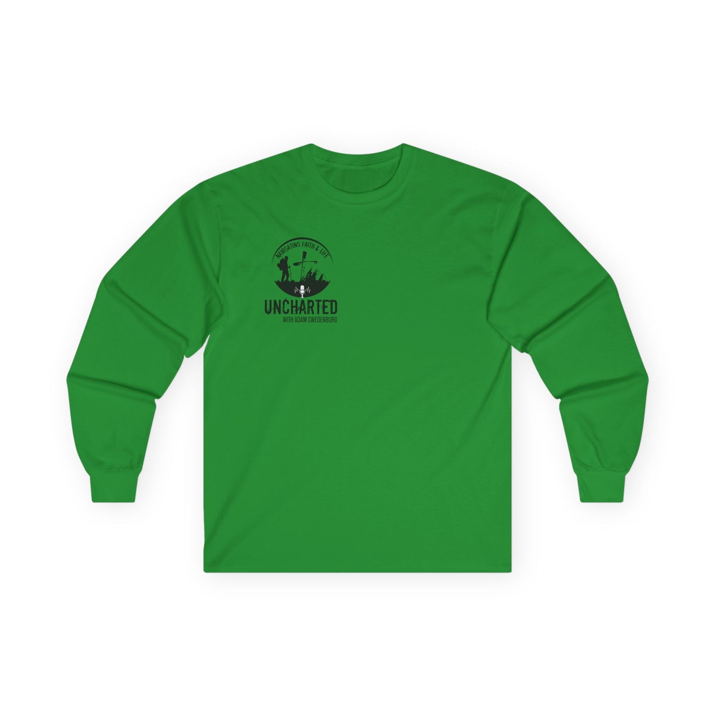 Long Sleeve Tee — 'Uncharted' Adventure Graphic with Festive Bow Back