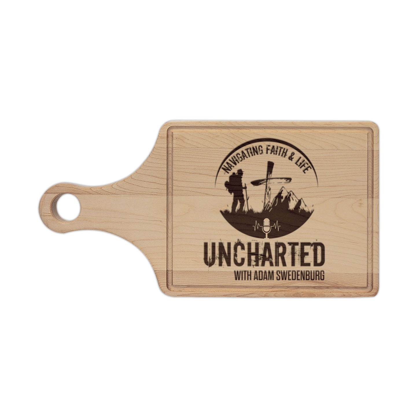 Engraved 'Uncharted' Wooden Cutting Board — Adventure Travel Chef Gift